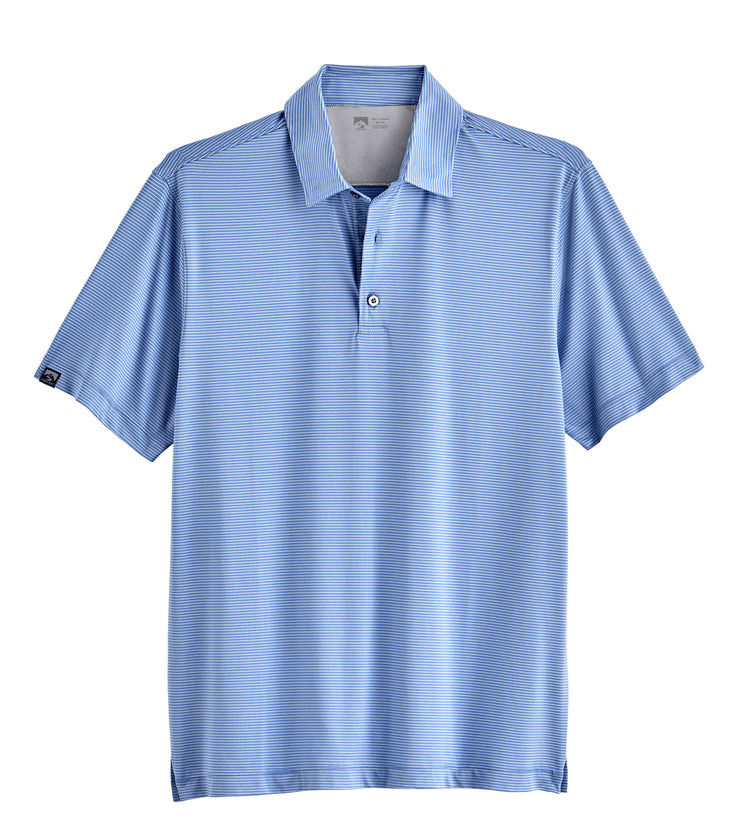 Storm Creek Polos S / Peri Blue Storm Creek - Men's Optimist II Microstripe Short Sleeve Polo