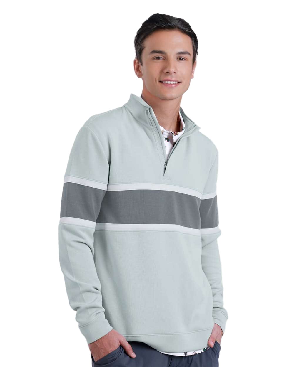 Swannies Golf Layering Swannies Golf - Men's Owen Quarter-Zip Colorblock Pullover