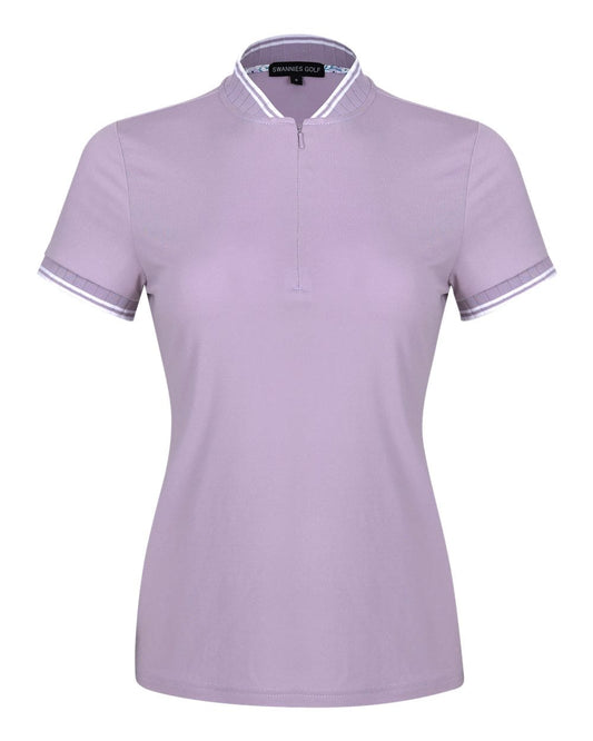 Swannies Golf Polos XS / Lavender Frost Swannies Golf - Women's Tara Tipped Polo
