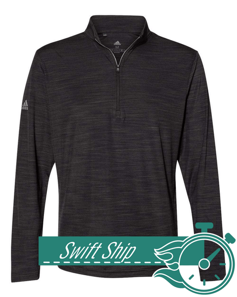 Swift Ship Layering 3-Day Swift Ship: adidas - Men's Lightweight Mélange Quarter-Zip Pullover