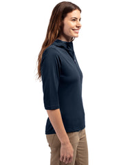 Swift Ship Layering 3-Day Swift Ship: Cutter & Buck - Women's Virtue Eco Pique Half Zip Hoodie