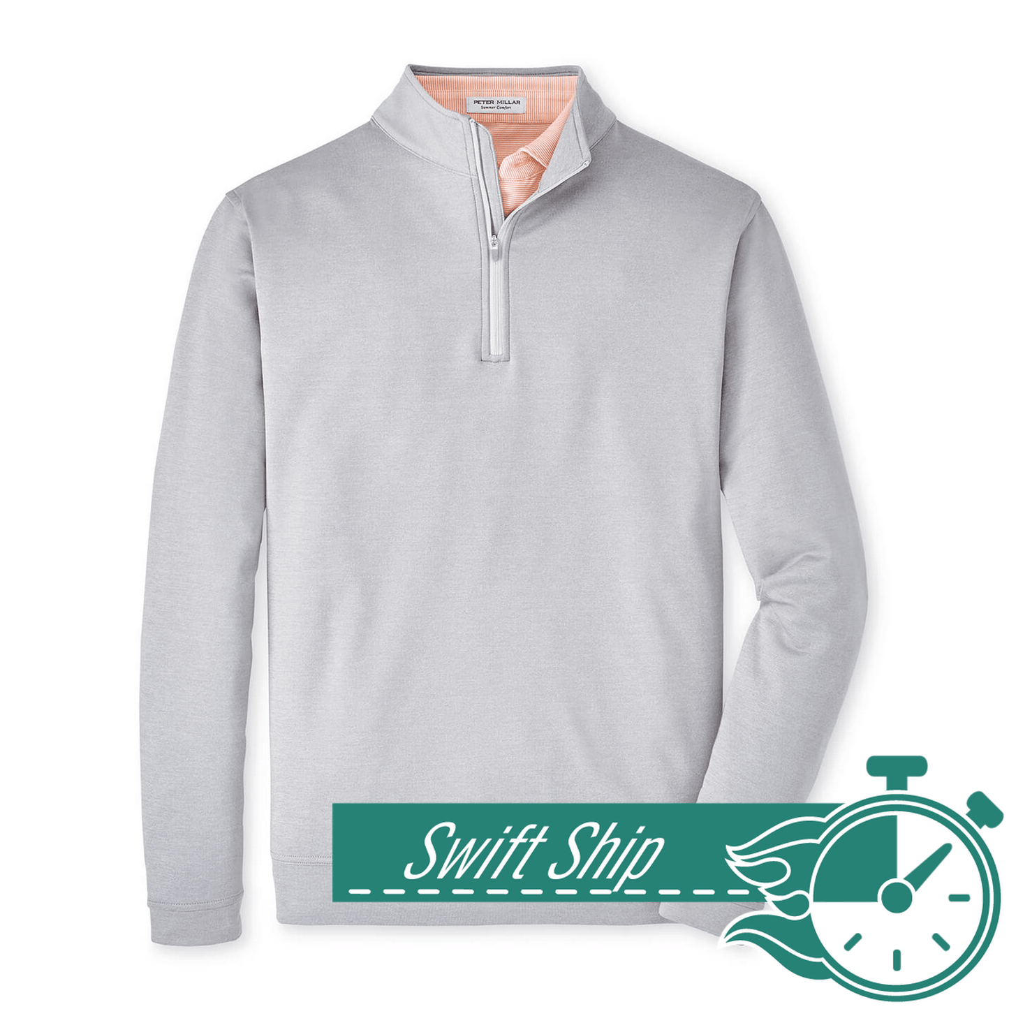 Swift Ship Layering 3-Day Swift Ship: Peter Millar - Men's Perth Performance Melange Quarter-Zip