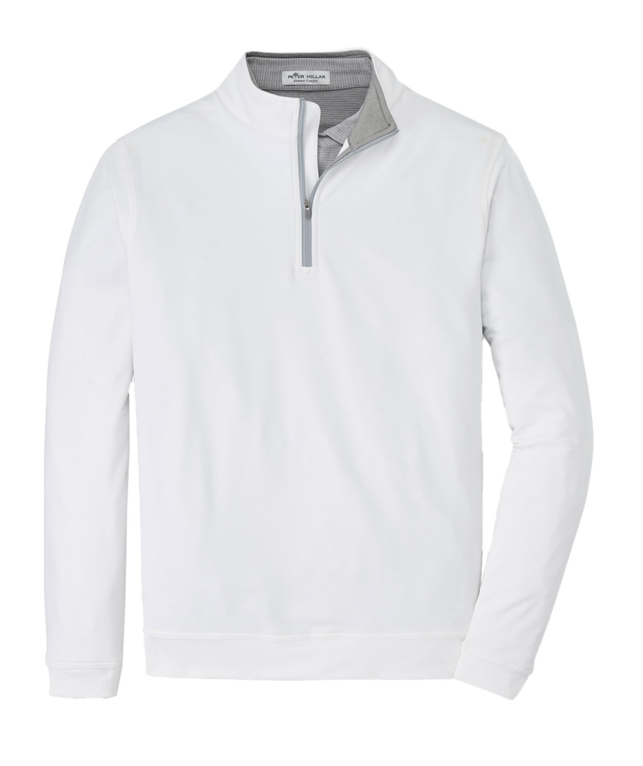 Swift Ship Layering M / White 3-Day Swift Ship: Peter Millar - Men's Perth Stretch Loop Terry Quarter-Zip