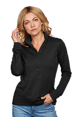 Swift Ship Layering S / Black Heather 3-Day Swift Ship: Greg Norman - Women's Utility 1/4 Zip Pullover