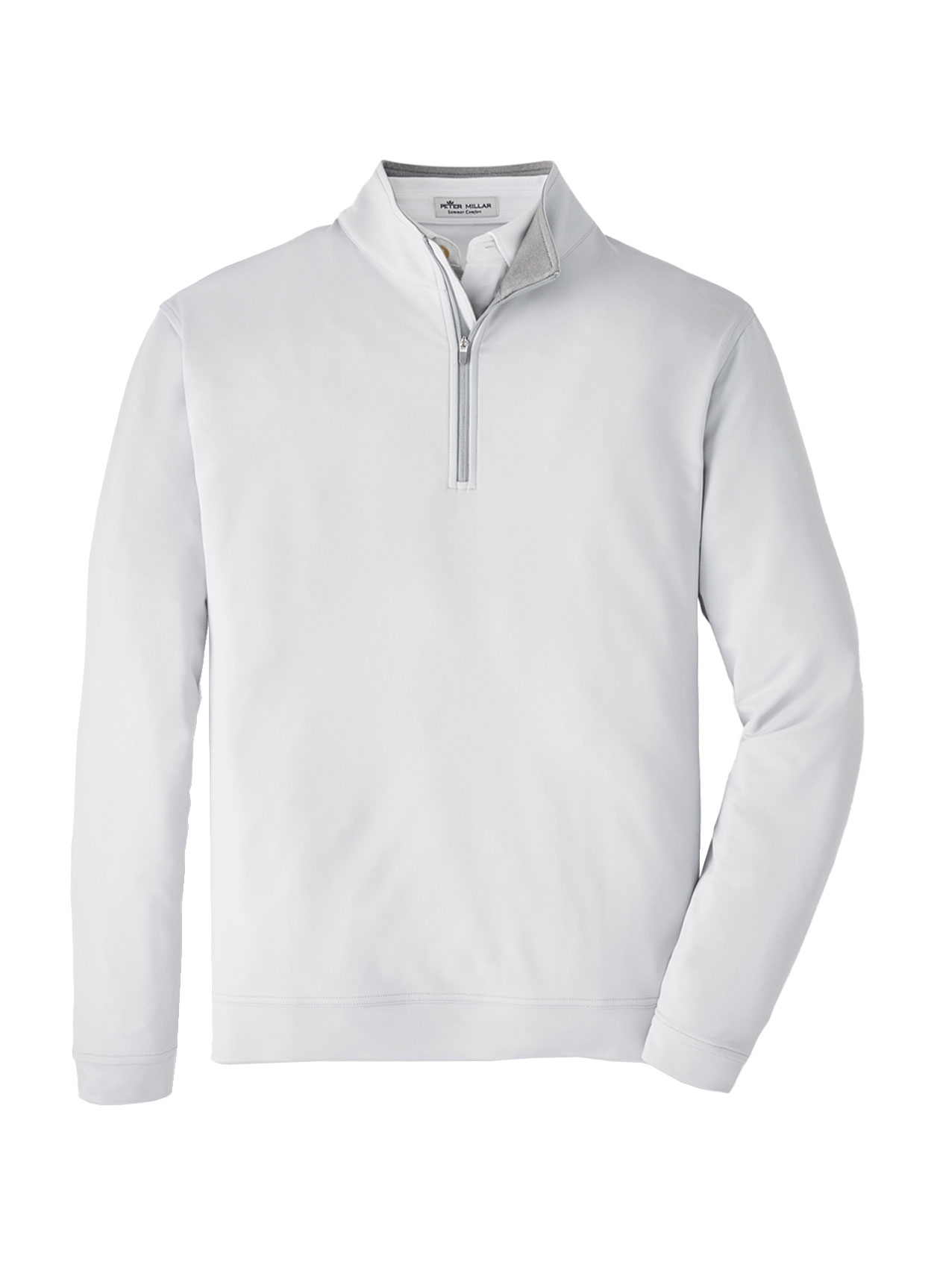 Swift Ship Layering S / British Grey 3-Day Swift Ship: Peter Millar - Men's Perth Stretch Loop Terry Quarter-Zip