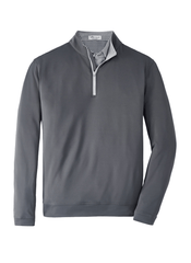 Swift Ship Layering S / Iron 3-Day Swift Ship: Peter Millar - Men's Perth Stretch Loop Terry Quarter-Zip
