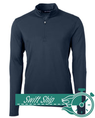 Swift Ship Layering S / Navy Blue 3-Day Swift Ship: Cutter & Buck - Men's Virtue Eco Pique Recycled Quarter Zip