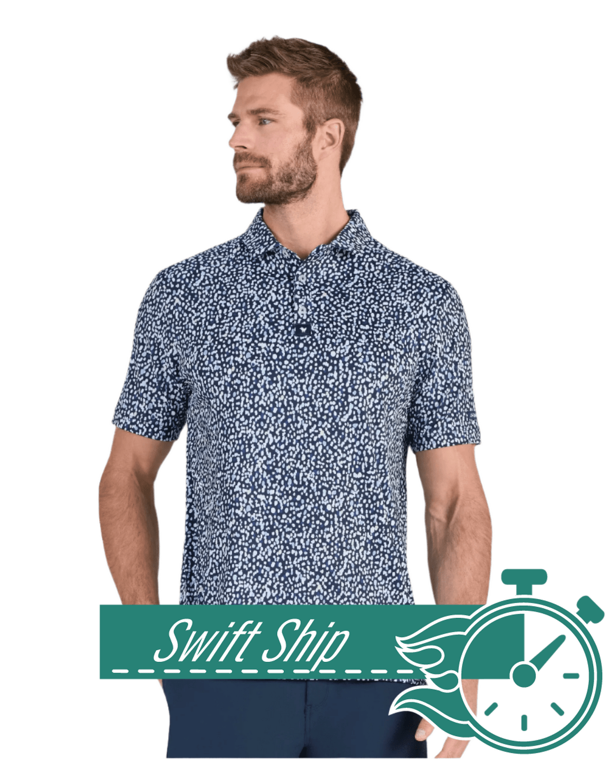 Swift Ship Polos 3-Day Swift Ship: Bad Birdie - Men's Drippity Drip Remix Polo