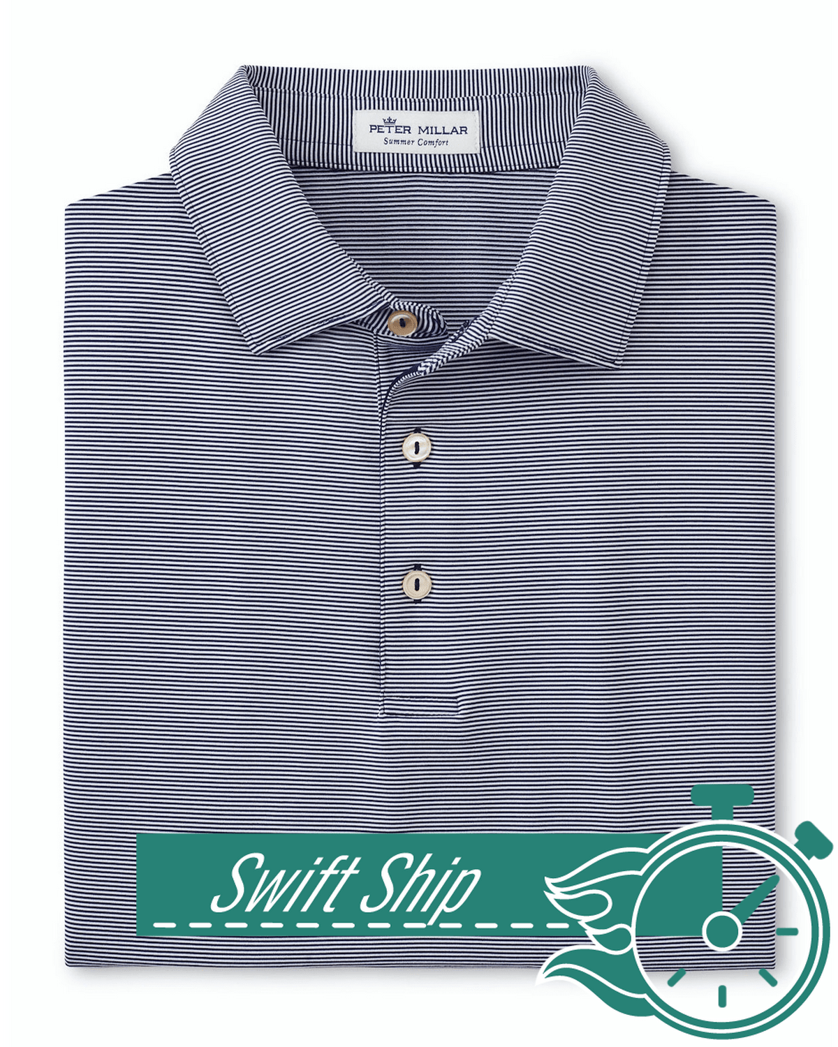 Swift Ship Polos 3-Day Swift Ship: Peter Millar - Men's Jubilee Striped Polo