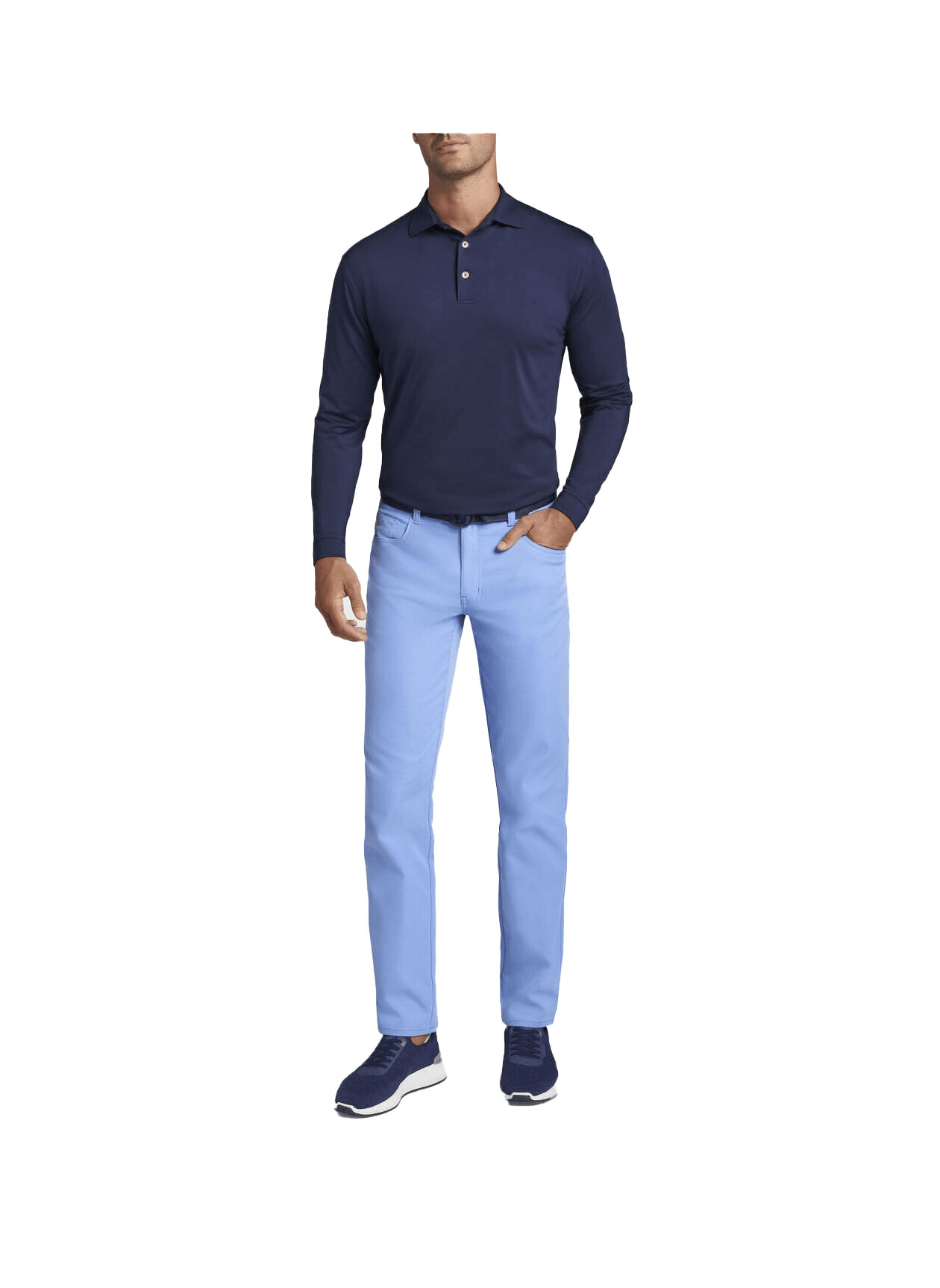 Swift Ship Polos 3-Day Swift Ship: Peter Millar - Men's Performance Long-Sleeve Jersey Polo