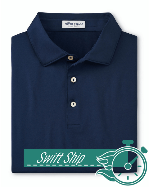 Swift Ship Polos 3-Day Swift Ship: Peter Millar - Men's Solid Performance Polo w/ Self Collar