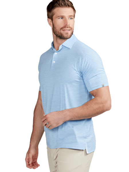 tasc Polos tasc - Men's Cloud Lightweight Polo Brookline Stripe
