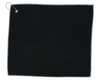Threadfellows Accessories 15" x 18" / Black/White Microfiber Waffle Small Golf Towel  - 16" x 26"