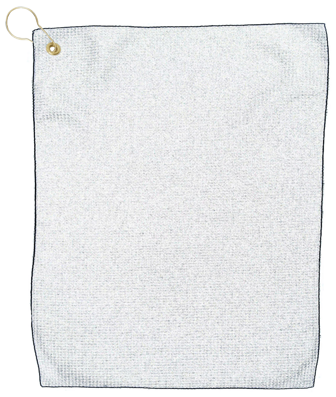 Threadfellows Accessories 15" x 18" / White/Black Microfiber Waffle Small Golf Towel  - 16" x 26"