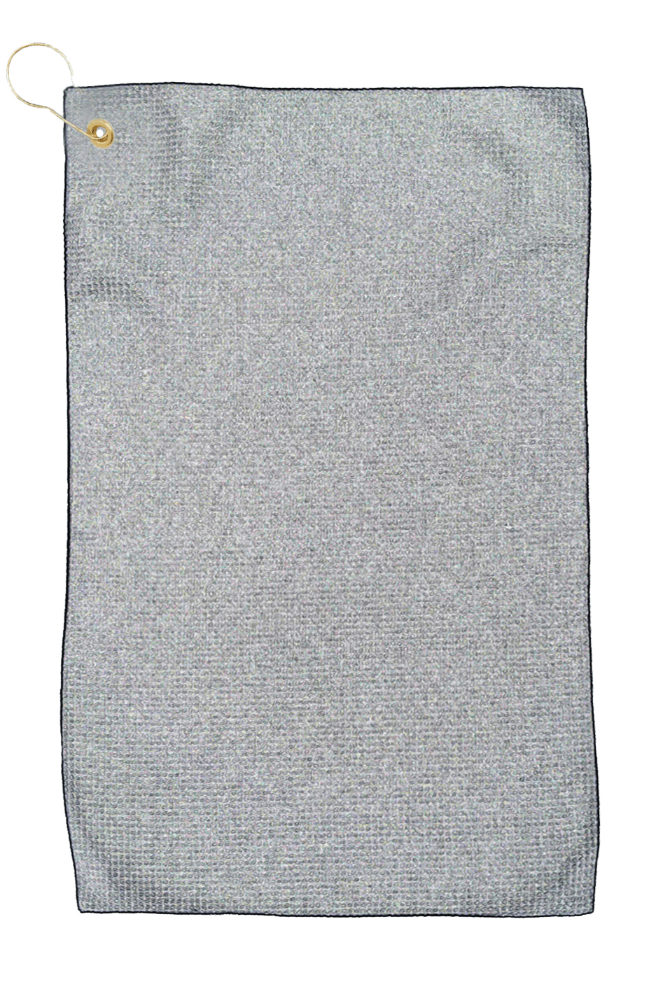 Threadfellows Accessories 16" x 26" / Grey/Black Microfiber Waffle Golf Towel  - 16" x 26"