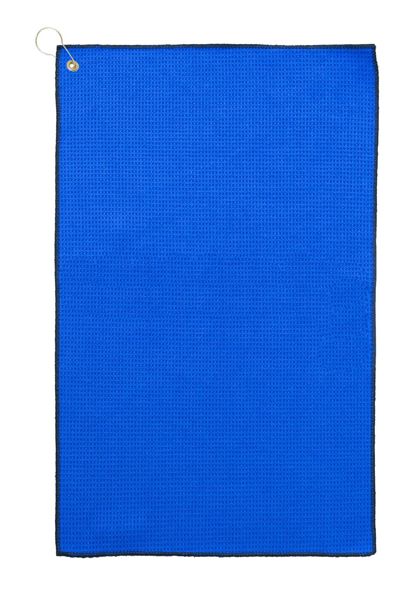 Threadfellows Accessories 16" x 26" / Royal/Black Microfiber Waffle Golf Towel w/ Tri-Fold Grommet - 16" x 26"