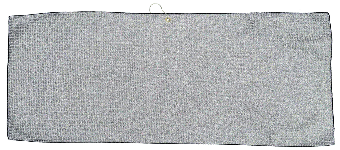 Threadfellows Accessories 17" x 40" / Grey/Black Microfiber Waffle Caddy Towel - 17" x 40"