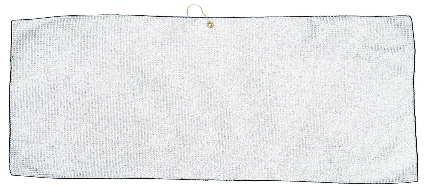 Threadfellows Accessories 17" x 40" / White/Black Microfiber Waffle Caddy Towel - 17" x 40"