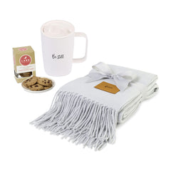 Threadfellows Accessories One Size / Marshmallow All Wrapped Up Gift Set - Soft Grey Herringbone