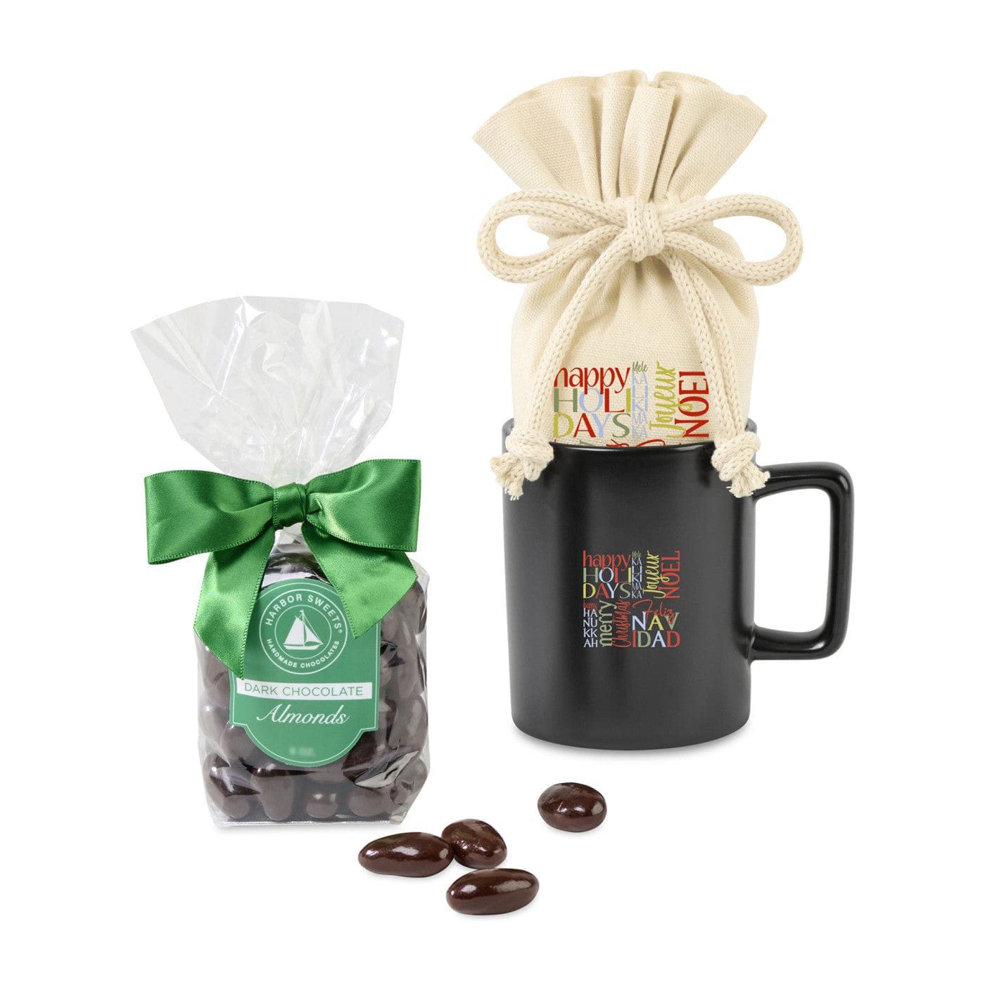 Threadfellows Accessories One Size / Matte Black Harbor Sweets Chocolate Covered Almonds Mug Stuffer