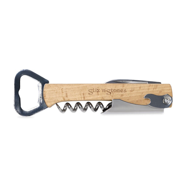 Threadfellows Accessories One Size / Wood 4-in-1 Wine & Bottle Opener