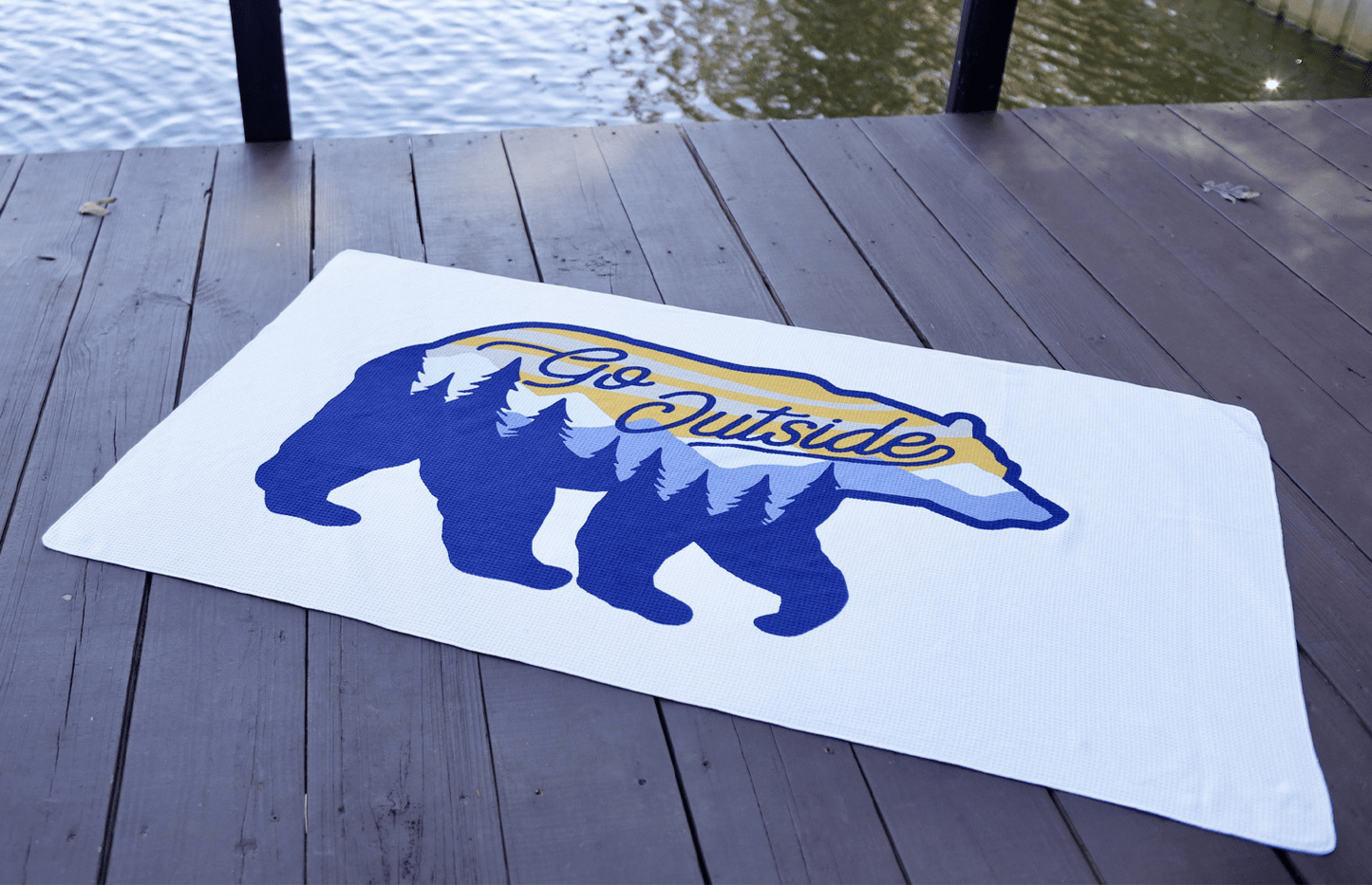 Threadfellows Accessories Waffle Weave Beach Towel - 35" x 60"