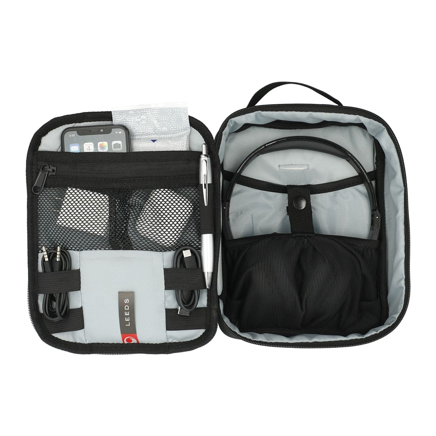 Threadfellows Bags One Size / Black RPET Headphone and Tech Case