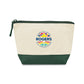 Threadfellows Bags One Size / Green Canvas Zippered Pouch