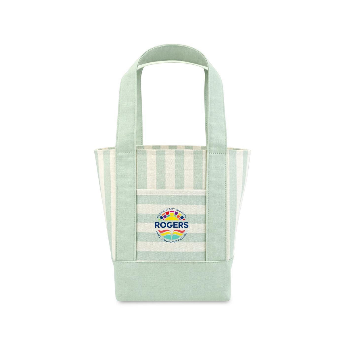 Threadfellows Bags One Size / Green Stripe Mini Canvas Tote