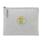 Threadfellows Bags One Size / Light Grey Recycled Cotton Zippered Pouch