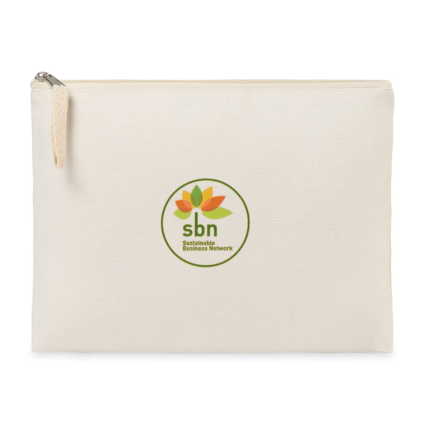Threadfellows Bags One Size / Natural Recycled Cotton Zippered Pouch