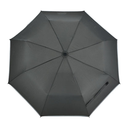 Threadfellows Curated Collection Accessories 62" / Black RPET Umbrella w/ Reflective Trim 48"