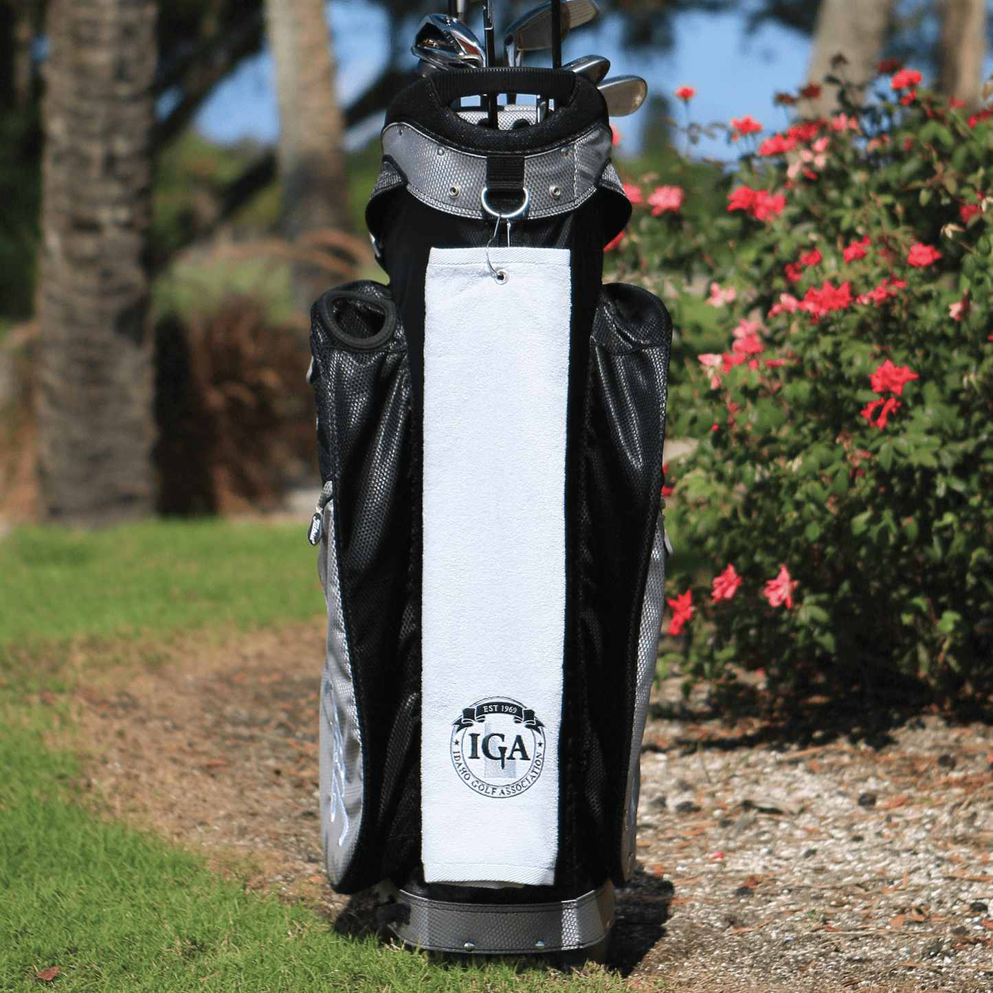 Threadfellows Curated Collection Accessories Diamond Collection Golf Towel w/ Tri-Fold Grommet