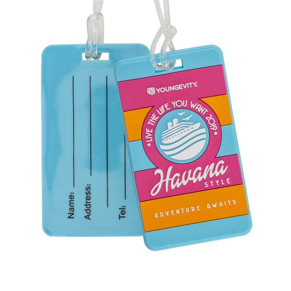 Threadfellows Curated Collection Accessories Multi Retro PVC Luggage Tag (Copy)