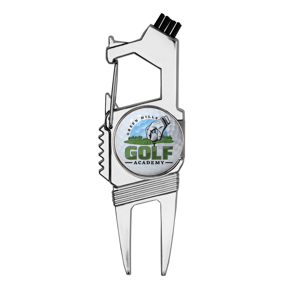 Threadfellows Curated Collection Accessories One Size / Bright Nickel Golf-N-Brew 2-Prong Divot Tool