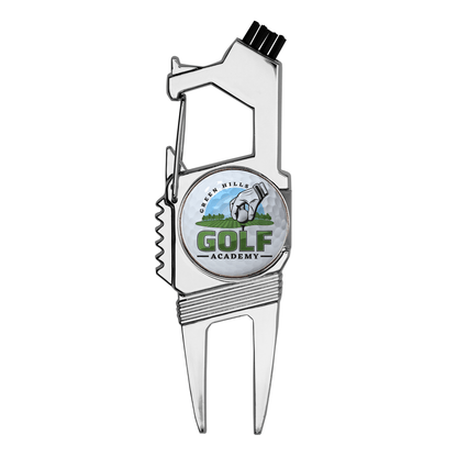 Threadfellows Curated Collection Accessories One Size / Bright Nickel Golf-N-Brew 2-Prong Divot Tool