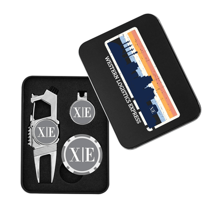 Threadfellows Curated Collection Accessories One Size / Bright Nickel Golf-N-Brew Divot Tool Set w/Poker Chip