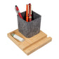 Threadfellows Curated Collection Accessories One Size / Natural/Grey Recycled Felt & Bamboo Pen Holder