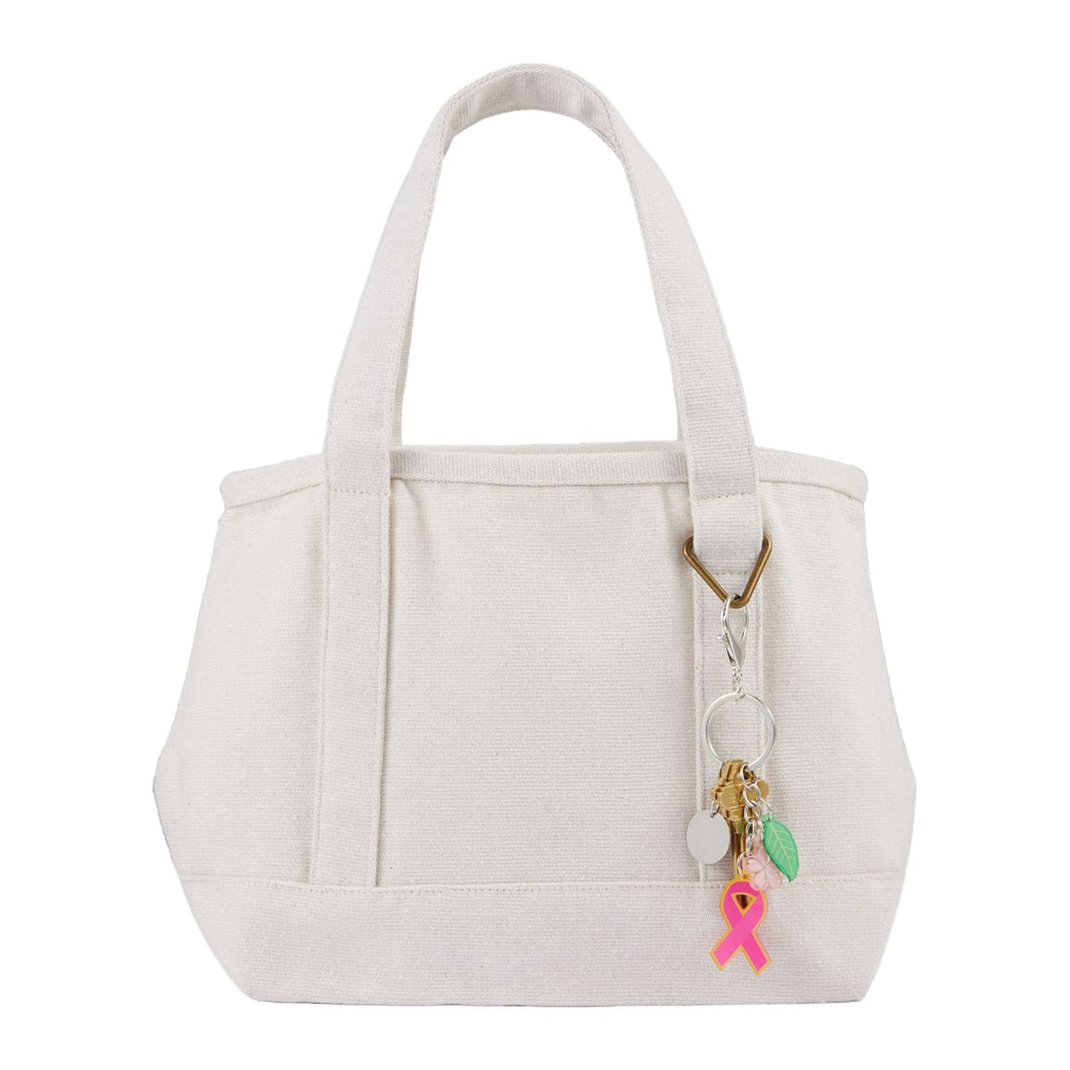 Threadfellows Curated Collection Bags One Size / Pink Breast Cancer Awareness 3-Charm Keychain