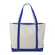 Threadfellows Curated Collection Bags One Size / Royal Baltic 24oz Cotton Canvas Tall Zippered Boat Tote