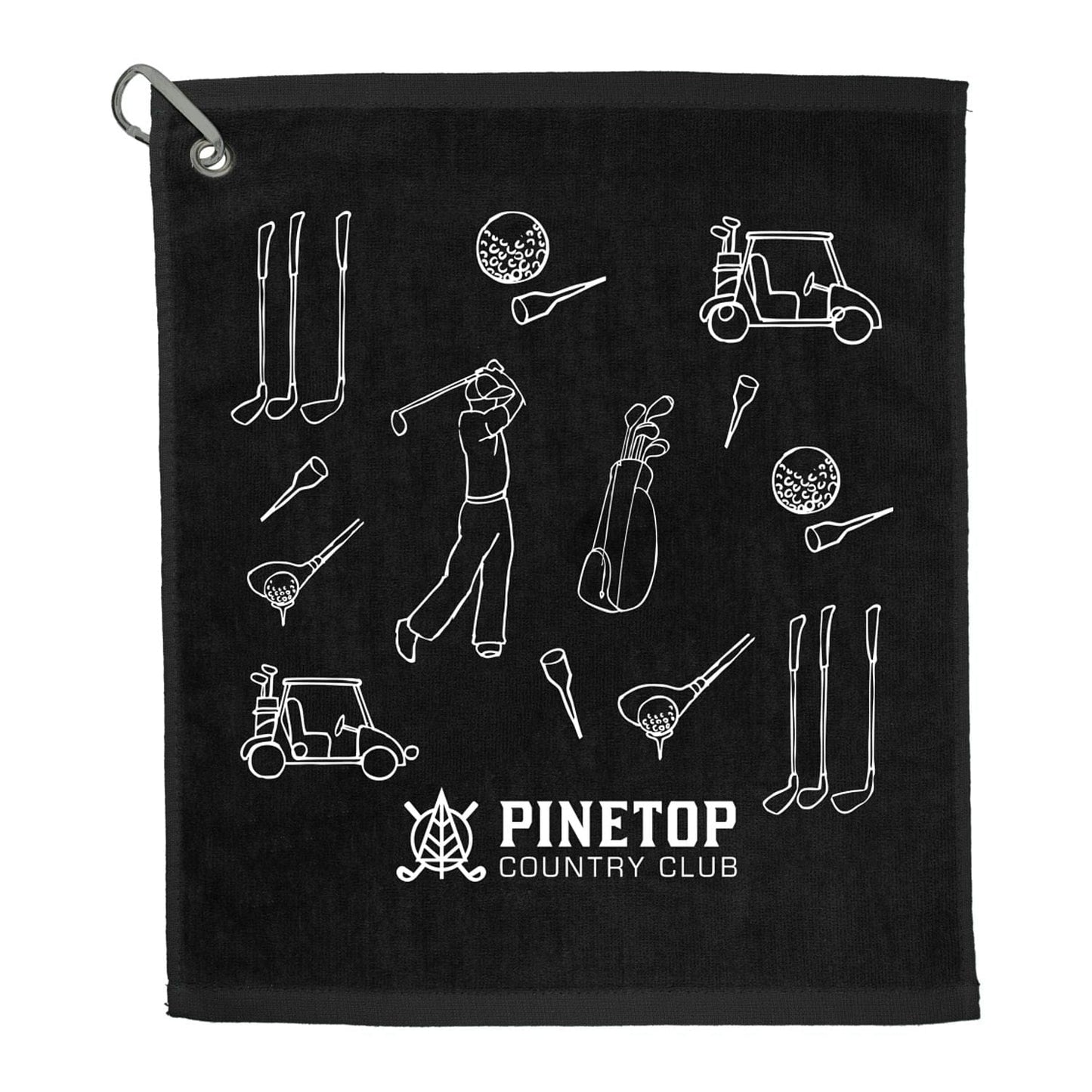 Threadfellows Curated Collection Blankets & Towels One Size / Black Terry Golf Towel 15" x 18"