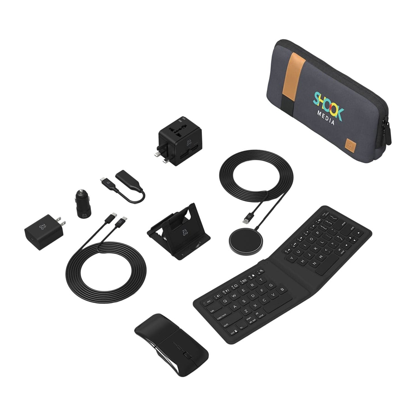 Threadfellows Curated Collection Electronics One Size / Grey Zagg Desktop Essentials 10-Piece Travel Kit