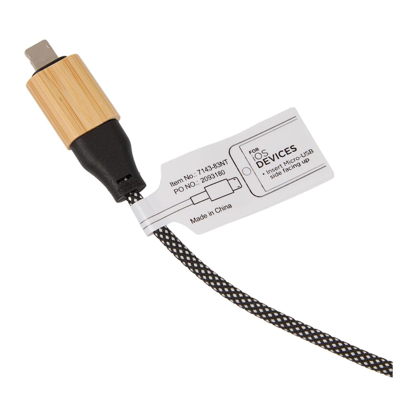 Threadfellows Curated Collection Electronics One Size / Natural FSC® 100% Bamboo 5-in-1 100W Laptop Charging Cable