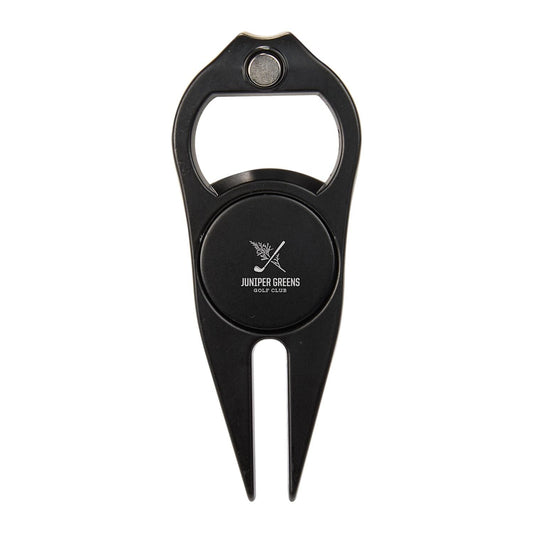 Threadfellows Curated Collection Golf Accessories One Size / Black Bottle Opener Divot Tool with Ball Marker
