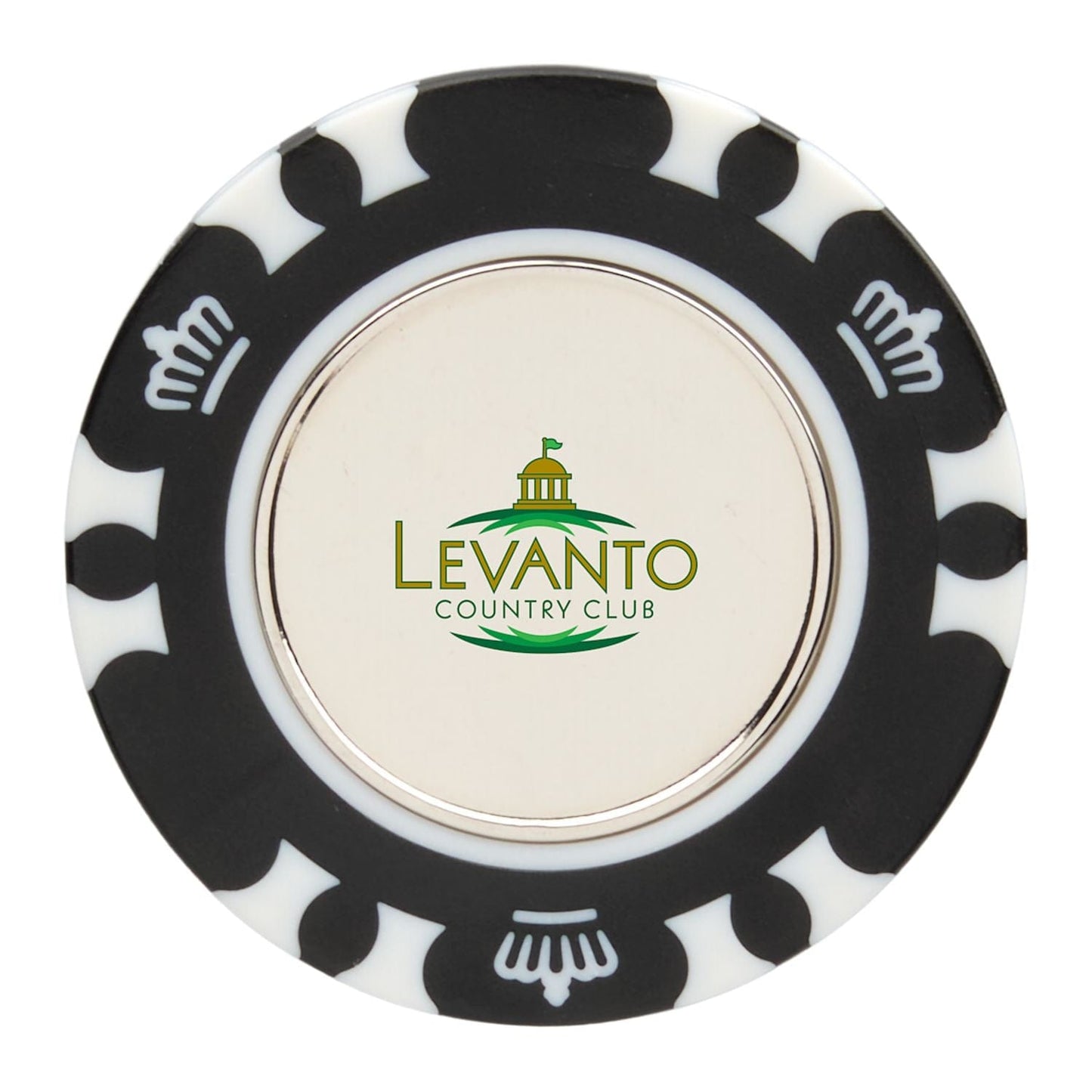 Threadfellows Curated Collection Golf Accessories One Size / Black Recycled Poker Chip w/ Metal Ball Marker