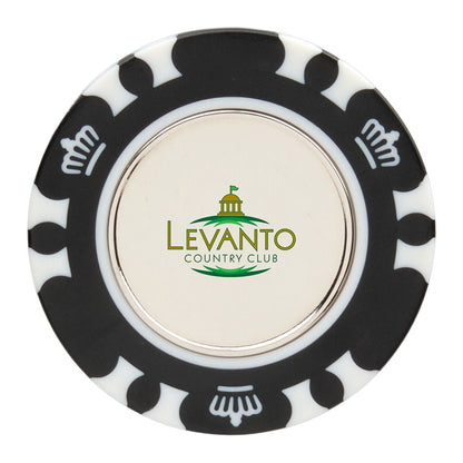 Threadfellows Curated Collection Golf Accessories One Size / Black Recycled Poker Chip w/ Metal Ball Marker