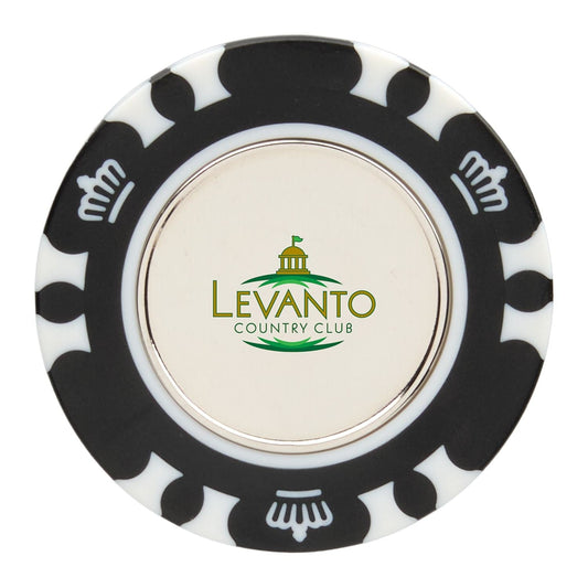 Threadfellows Curated Collection Golf Accessories One Size / Black Recycled Poker Chip w/ Metal Ball Marker