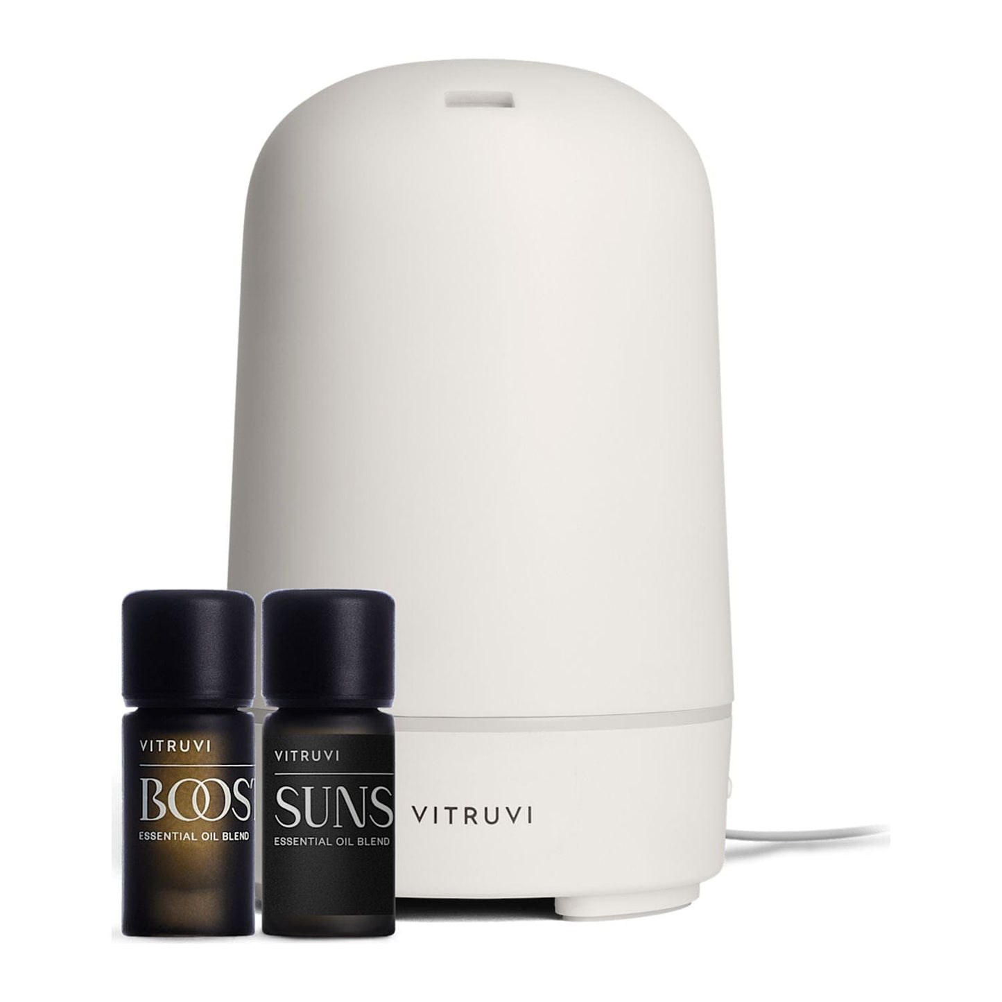 Threadfellows Curated Collection Health & Wellness One Size / White Vitruvi Glow Diffuser and Essential Oils Bundle Set