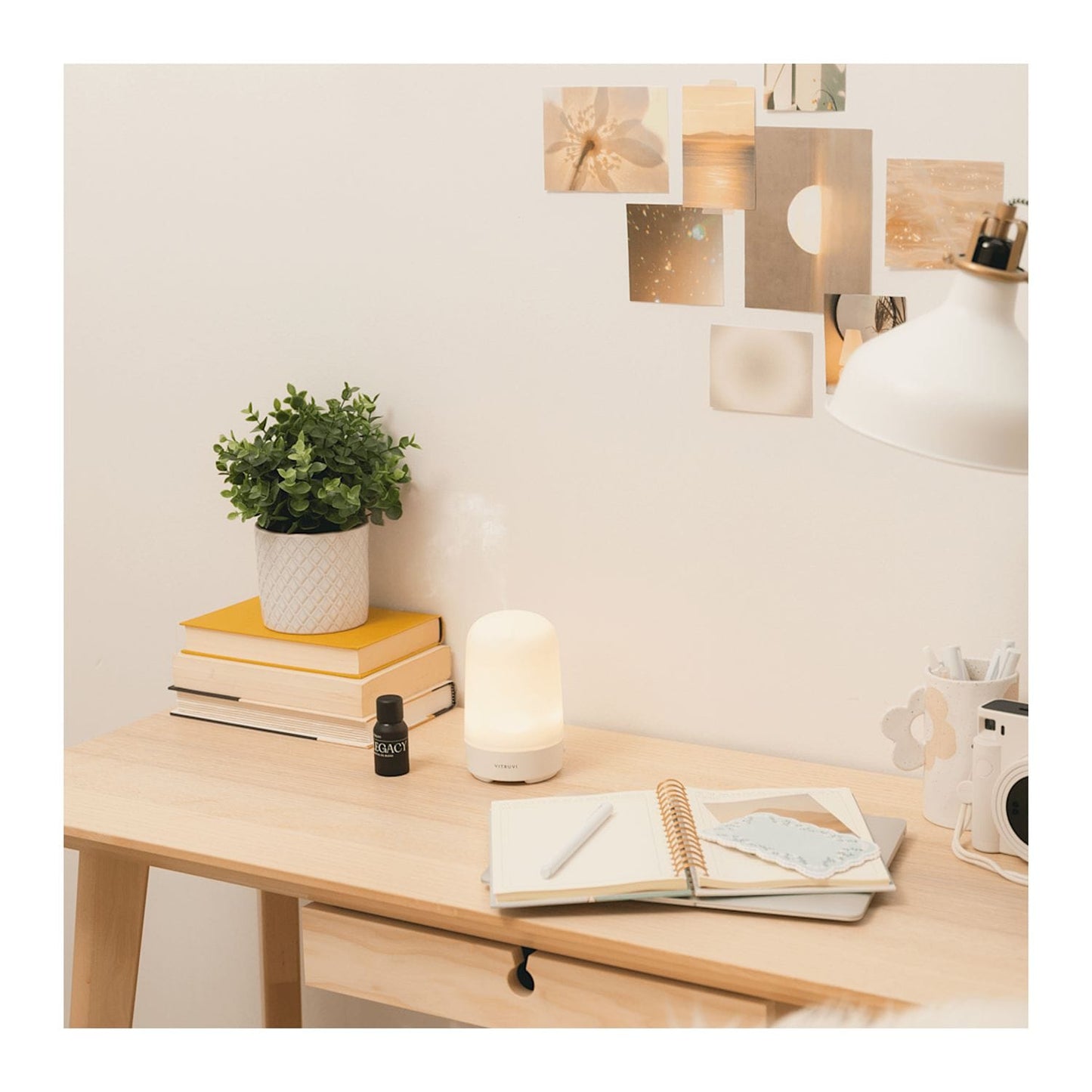 Threadfellows Curated Collection Health & Wellness One Size / White Vitruvi Glow Diffuser and Essential Oils Bundle Set