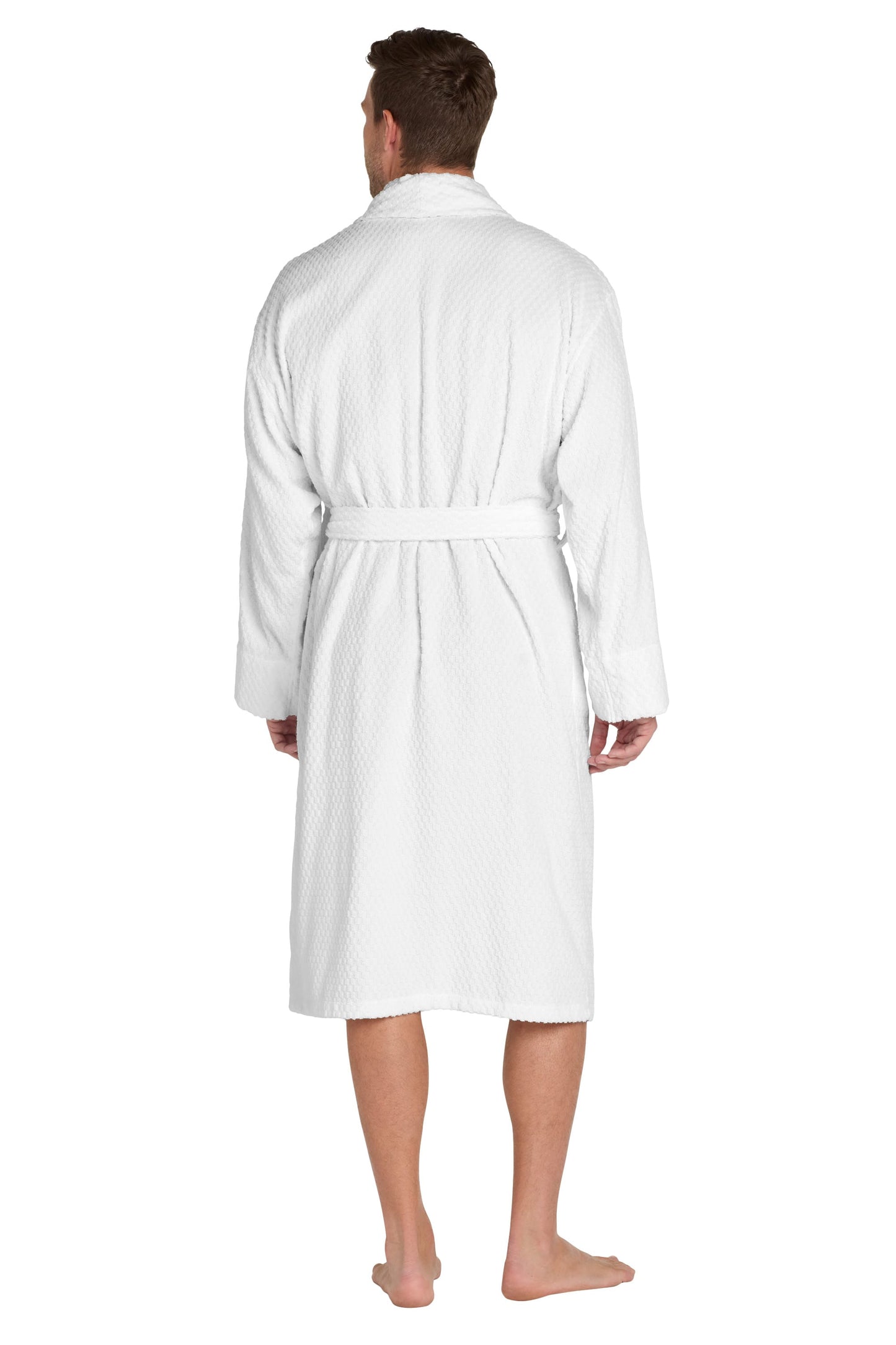 Threadfellows Curated Collection Health & Wellness Port Authority - Checkered Terry Shawl Collar Robe